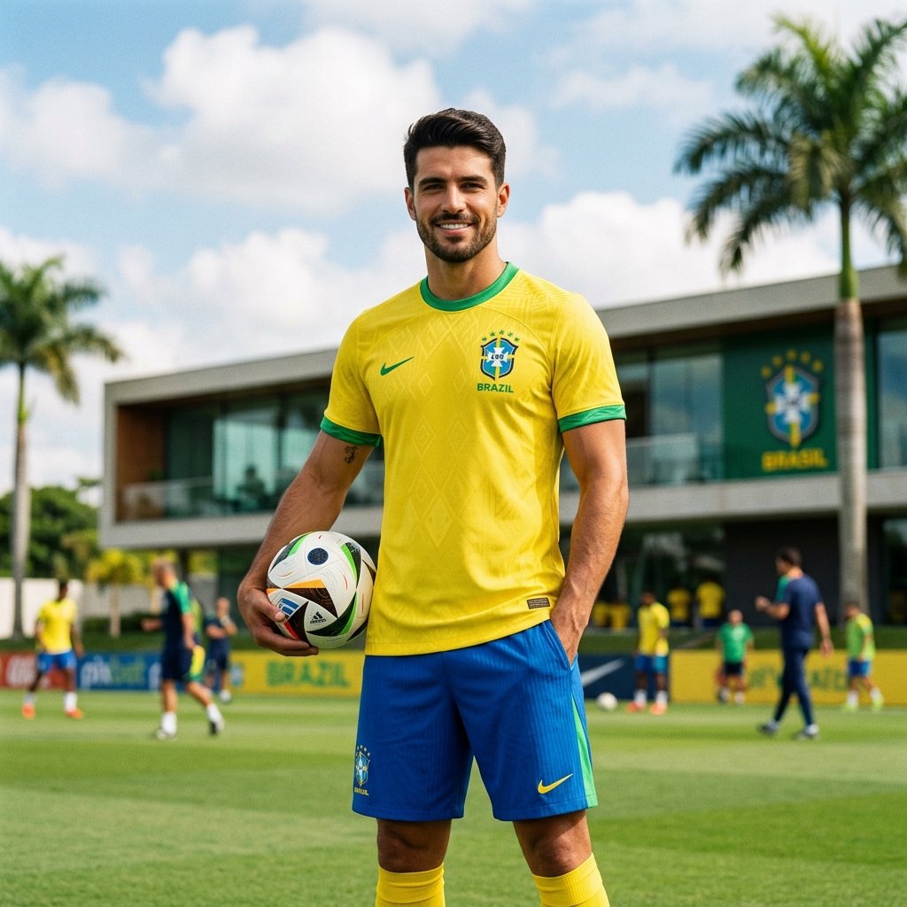 Camisa Brasil Nike I 2026/27 Fã Masculina vista 2